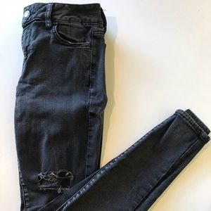 Ripped Black American Eagle Skinny Jeans